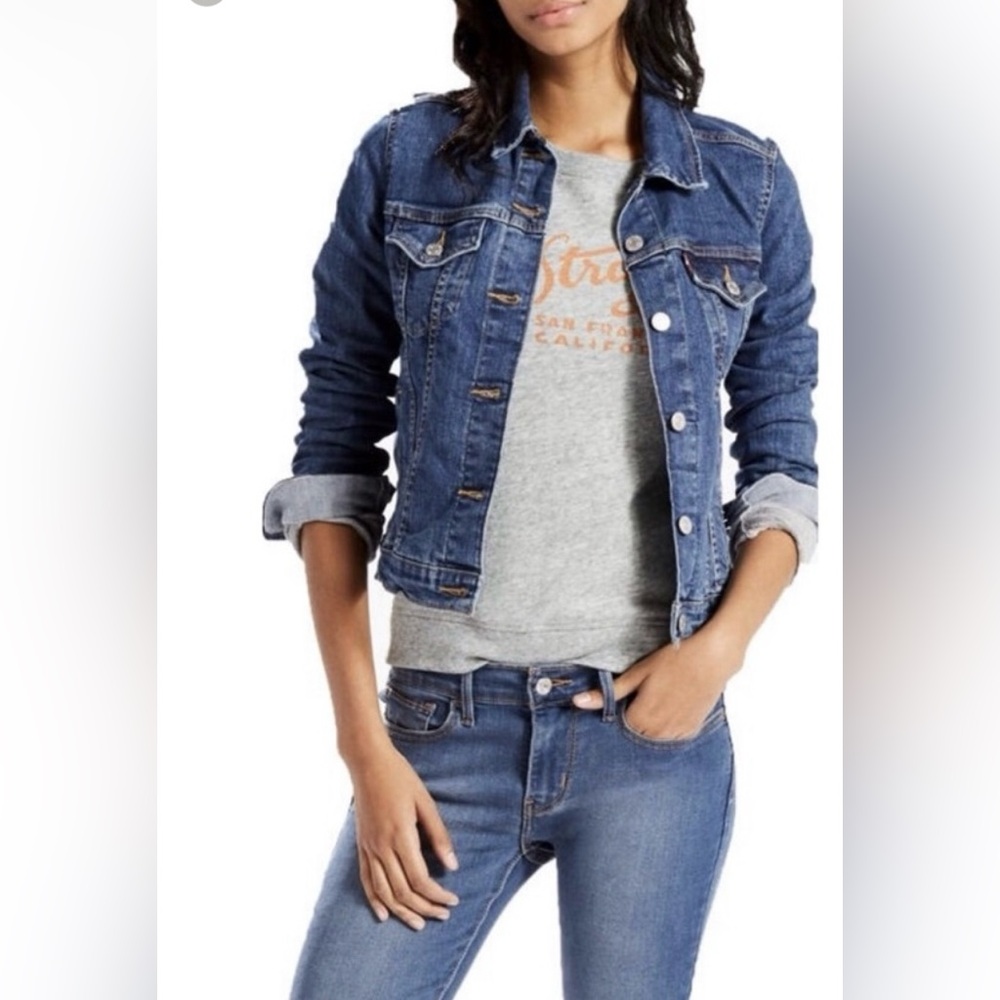 Arizona Jean Co. Jean Jacket, Sz. L (Young Lady/Junior), Cropped, Distressed